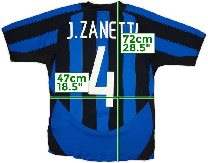 2003-04 Inter Milan Home Shirt Zanetti #4 - 5/10 - (S)