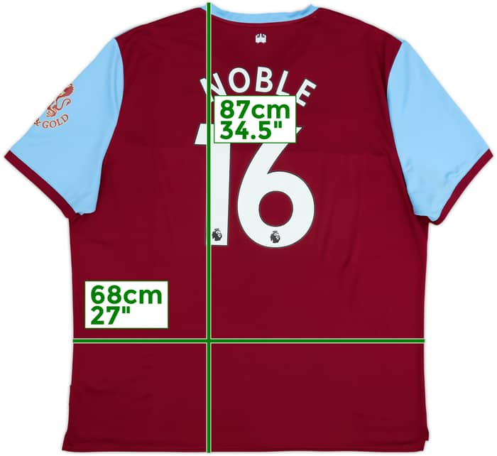 Camiseta de local del West Ham 2019-20 Noble #16 - 8/10 - (4XL)