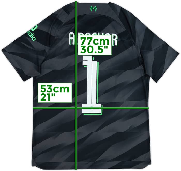 2023-24 Liverpool GK S/S Shirt A.Becker #1 - 10/10 - (L)