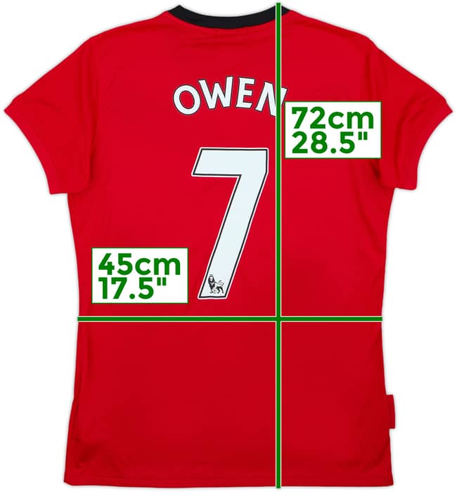 2009-10 Manchester United Home Shirt Owen #7 - 8/10 - (Women's L)