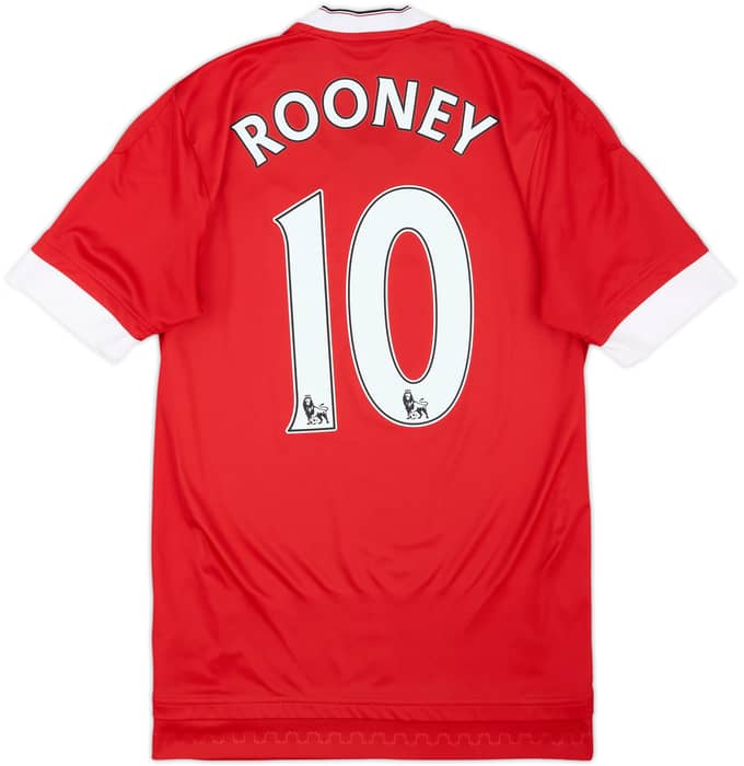 2015-16 Manchester United Home Shirt Rooney #10 - 7/10 - (XS)