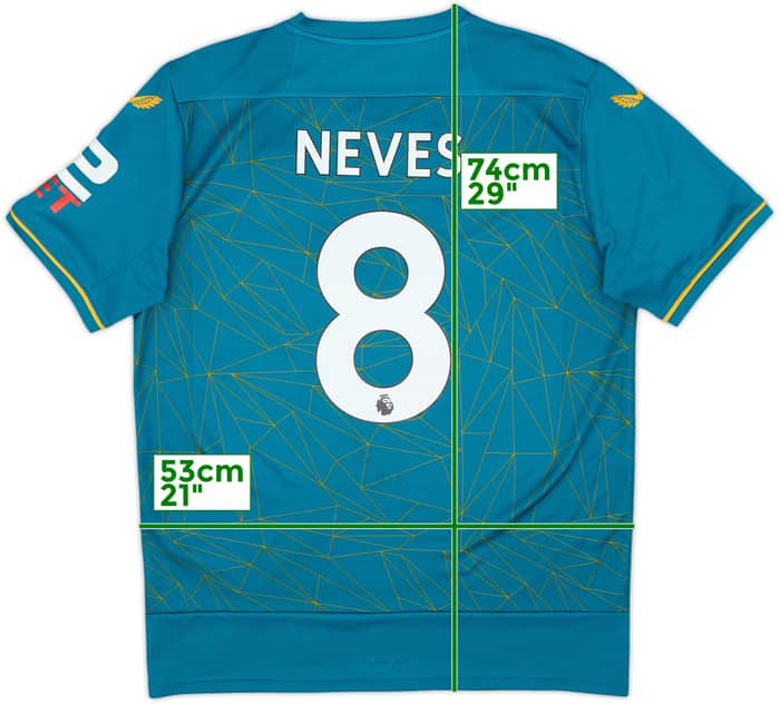 2022-23 Wolves Away Shirt Neves #8 - 7/10 - (L)