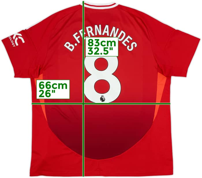 2024-25 Manchester United Home Shirt B.Fernandes #8 - 8/10 - (XXL)
