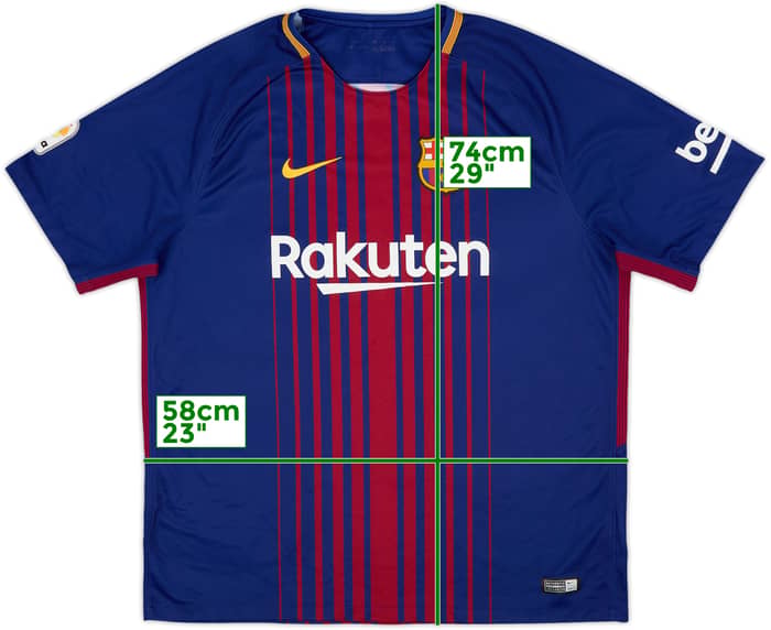 2017-18 Barcelona Home Shirt A. Iniesta #8 - 4/10 - (XL)