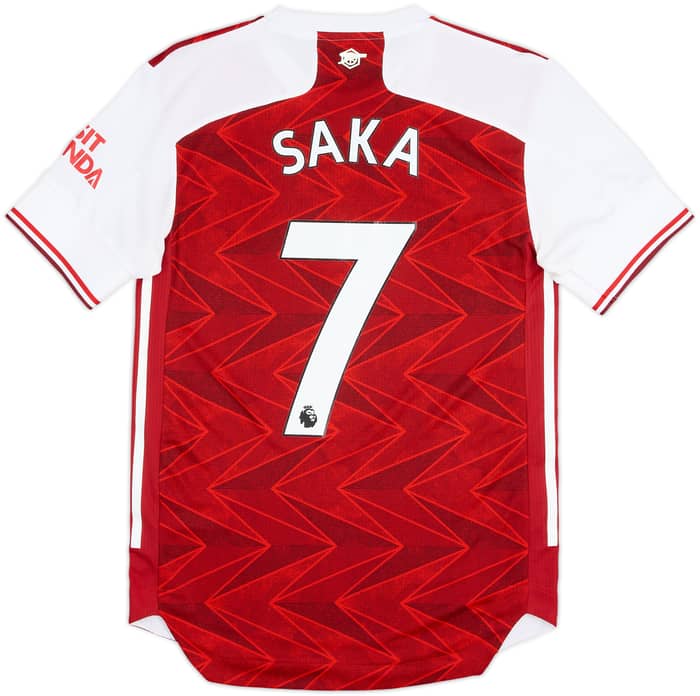 2020-21 Arsenal Authentic Home Shirt Saka #7 - 8/10 - (XS)