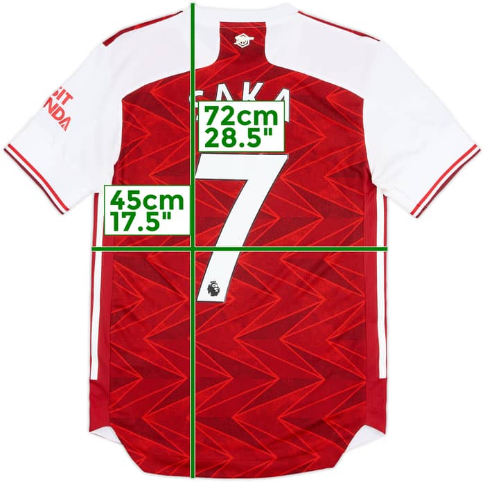 2020-21 Arsenal Authentic Home Shirt Saka #7 - 8/10 - (XS)