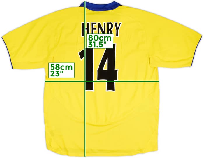 2003-05 Arsenal Away Shirt Henry #14 - 7/10 - (XL)