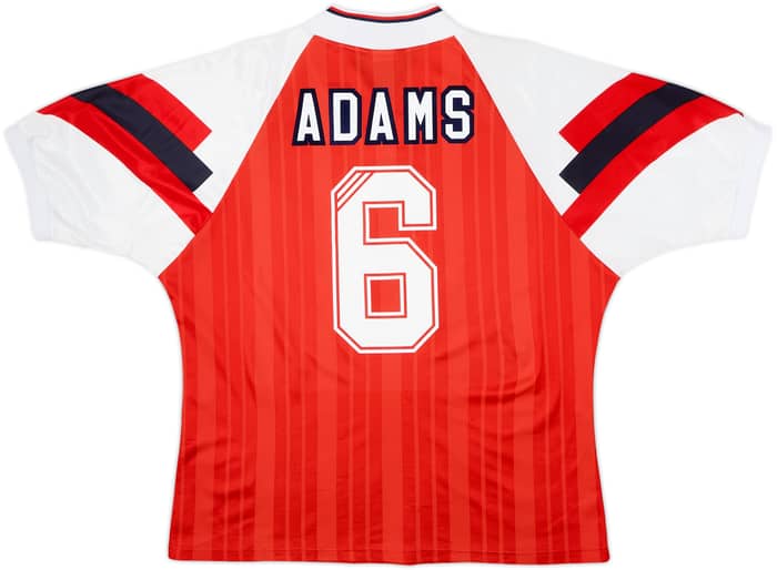 1992-94 Arsenal Home Shirt Adams #6 - 7/10 - (L/XL)