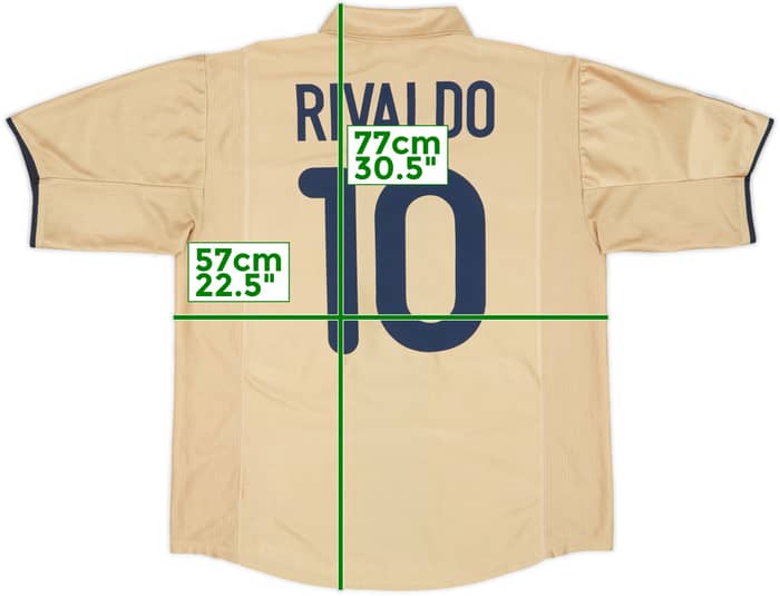 2001-03 Barcelona Away Shirt Rivaldo #10 - 8/10 - (L)