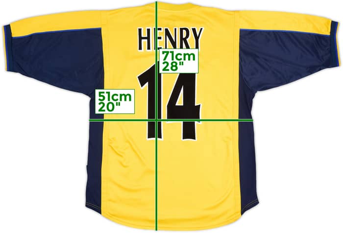 1999-01 Arsenal Away Shirt Henry #14 - 8/10 - (M)