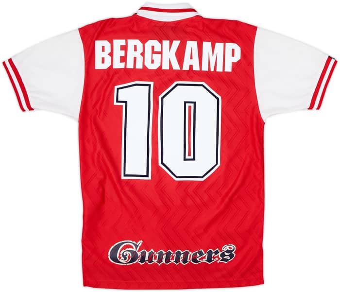1996-98 Arsenal Home Shirt Bergkamp #10 - 8/10 - (S)