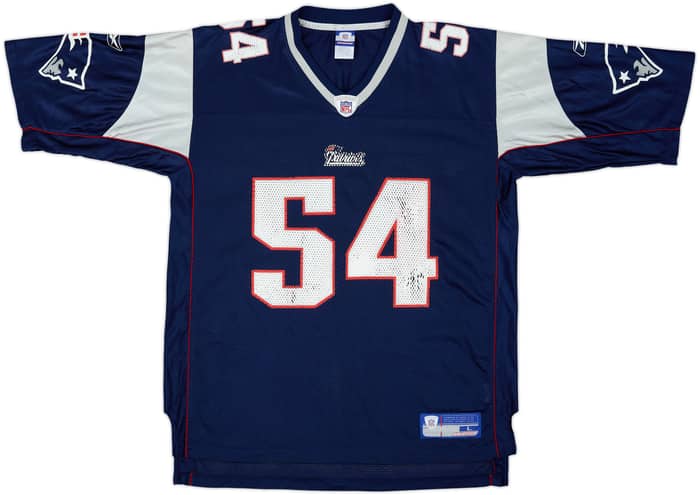 2002-04 New England Patriots Bruschi #54 Reebok On Field Home Jersey - 6/10 - (L)