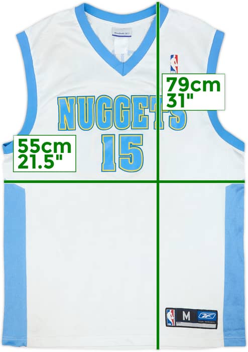 2003-06 Denver Nuggets Anthony #15 Reebok Home Jersey - 5/10 - (M)