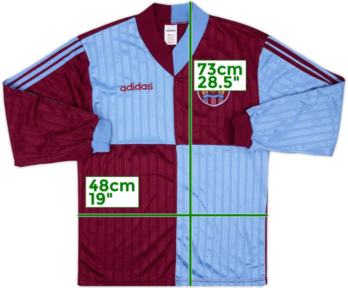 1996-98 Burnley Match Issue Home L/S Shirt #10