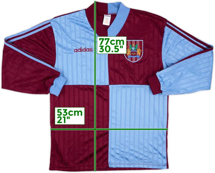 1996-98 Burnley Match Issue Home L/S Shirt #8