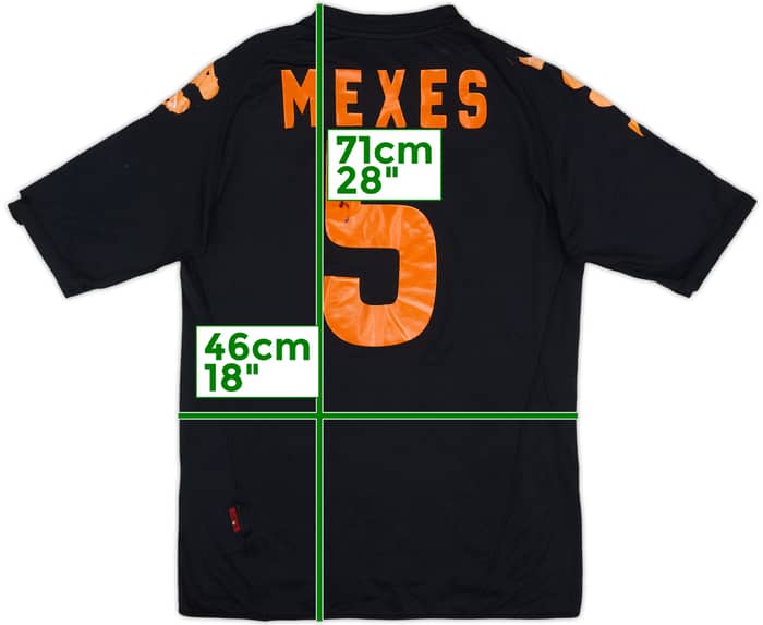 2007-08 Roma Signed Third Shirt Mexes #5 - 5/10 - (L)