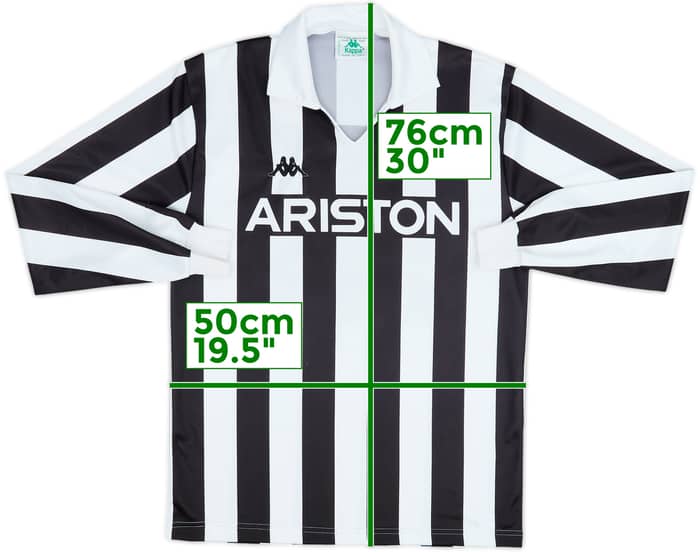 1987-89 Juventus Home L/S Shirt #8 - 8/10 - (L)