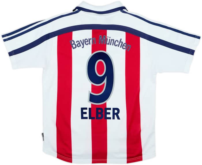 2000-01 Bayern Munich Away Shirt Elber #9 - 6/10 - (L.Boys)