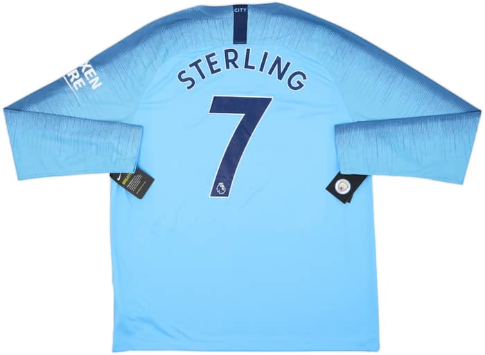 2018-19 Manchester City Home L/S Shirt Sterling #7 (XL)