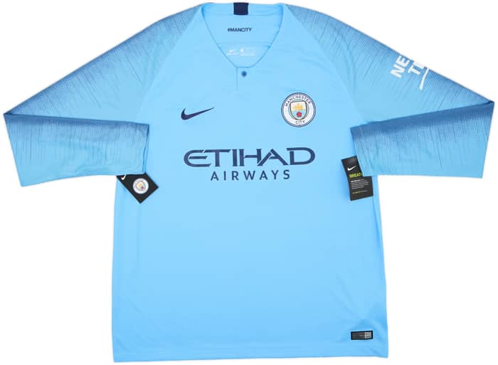 2018-19 Manchester City Home L/S Shirt Sterling #7 (XL)