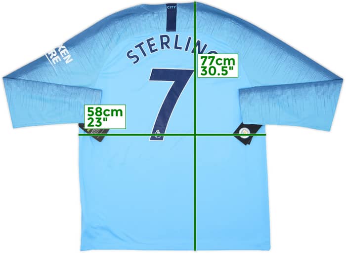 2018-19 Manchester City Home L/S Shirt Sterling #7 (XL)