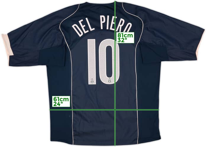 2004-05 Juventus Away Shirt Del Piero #10 - 8/10 - (XXL)
