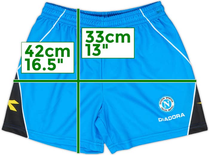 2002-03 Napoli Home Shorts - 7/10 - (XL.Boys)