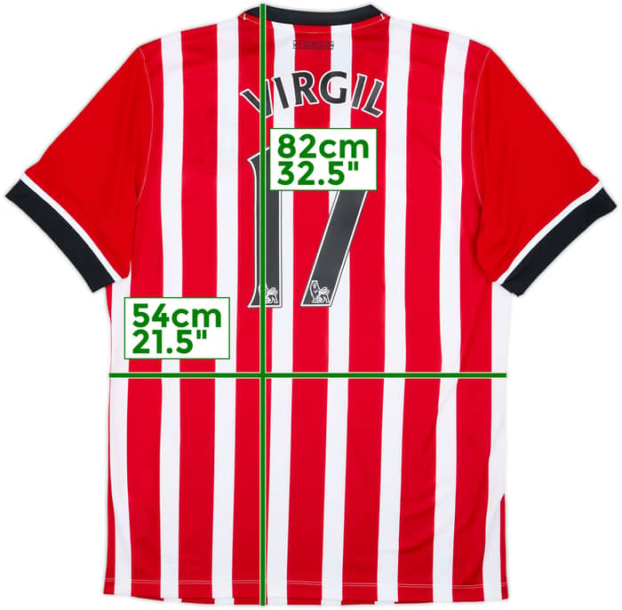 2016-17 Southampton Home Shirt Virgil #17 (XL)
