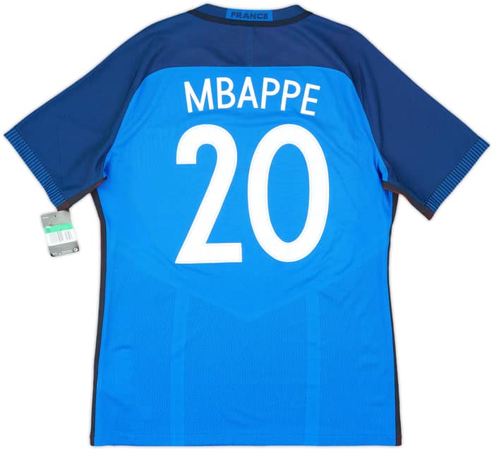 2016-17 France Authentic Home Shirt Mbappe #20 (XL)