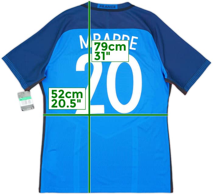 2016-17 France Authentic Home Shirt Mbappe #20 (XL)