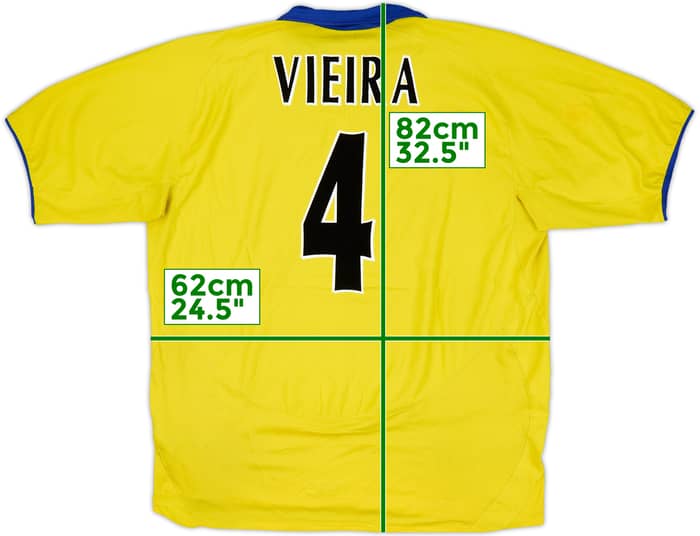 2003-05 Arsenal Away Shirt Vieira #4 - 5/10 - (XXL)