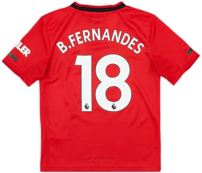 2019-20 Manchester United Home Shirt B.Fernandes #18 - 9/10 - (7-8 Years)