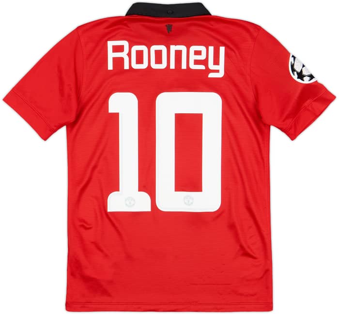 2013-14 Manchester United Home Shirt Rooney #10 - 8/10 - (L.Boys)