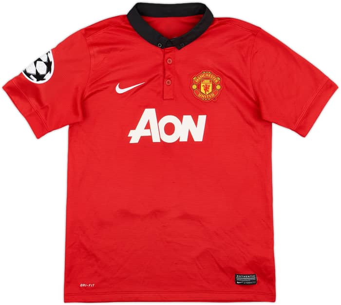 2013-14 Manchester United Home Shirt Rooney #10 - 8/10 - (L.Boys)