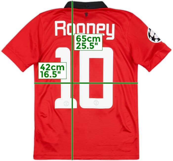 2013-14 Manchester United Home Shirt Rooney #10 - 8/10 - (L.Boys)