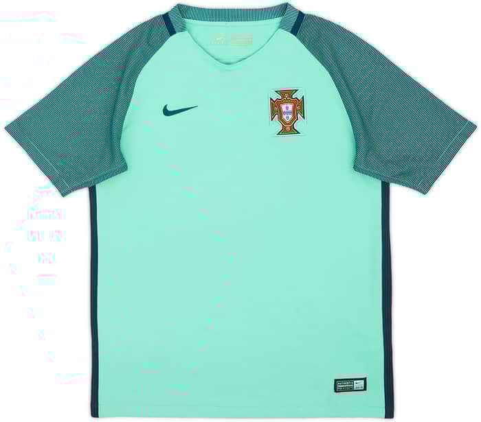 Camiseta de visitante de Portugal 2016-18 Ronaldo #7 - 9/10 - (Niños L)