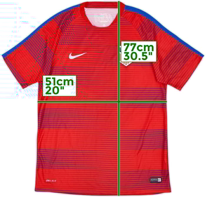 2016-17 USA Nike Training Shirt - 8/10 - (L)