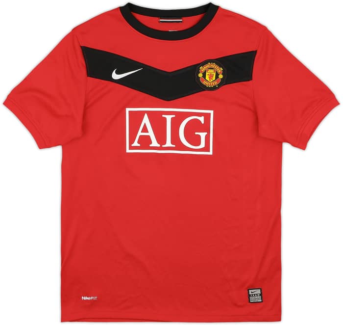 2009-10 Manchester United Home Shirt J.S.Park #13 - 8/10 - (L.Boys)