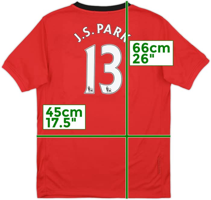2009-10 Manchester United Home Shirt J.S.Park #13 - 8/10 - (L.Boys)