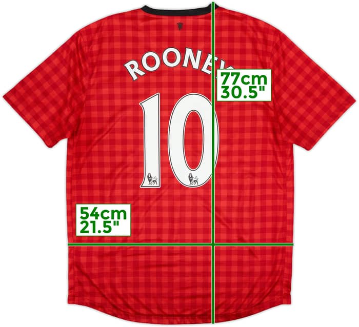 Camiseta de local del Manchester United 2012-13 Rooney #10 - 6/10 - (L)