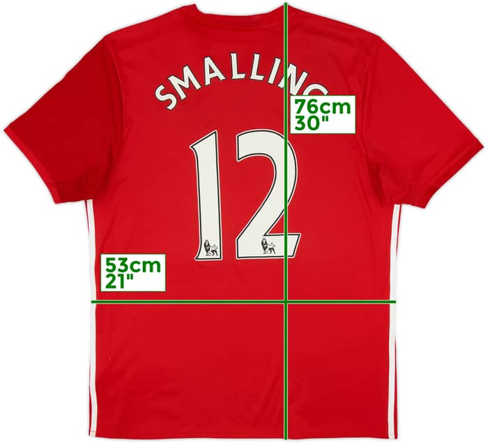 2016-17 Manchester United Home Shirt Smalling #12 - 5/10 - (L)