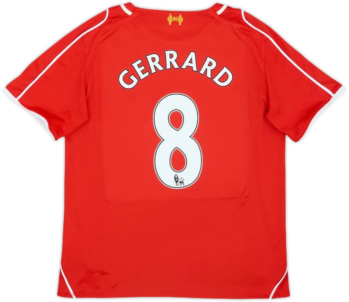 2014-15 Liverpool Home Shirt Gerrard #8 - 8/10 - (S.Boys)