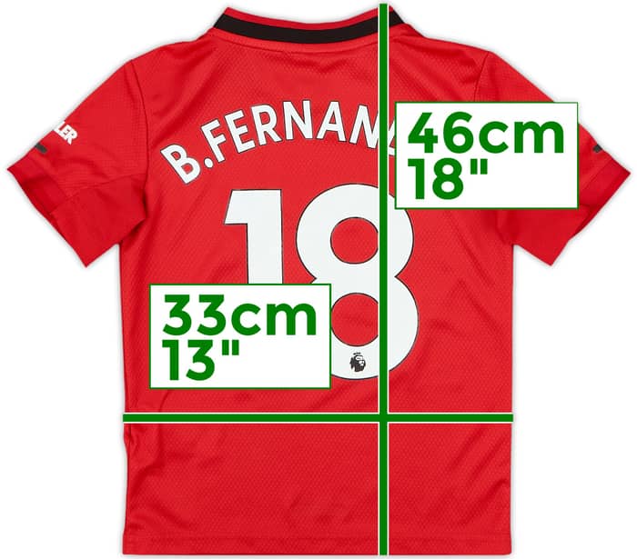 2019-20 Manchester United Home Shirt B.Fernandes #18 - 9/10 - (5-6 Years)