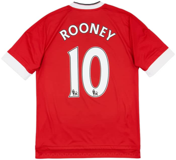 2015-16 Manchester United Home Shirt Rooney #10 - 6/10 - (XL.Boys)