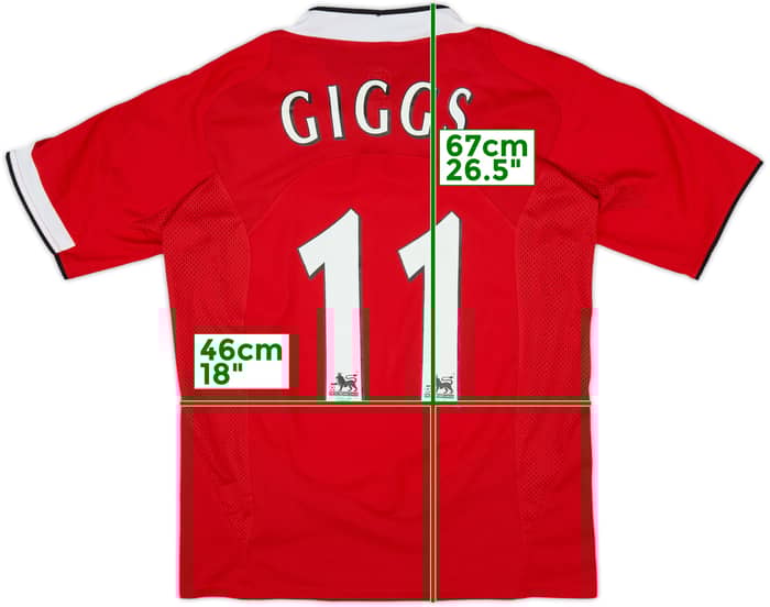 2004-06 Manchester United Home Shirt Giggs #11 - 6/10 - (S)