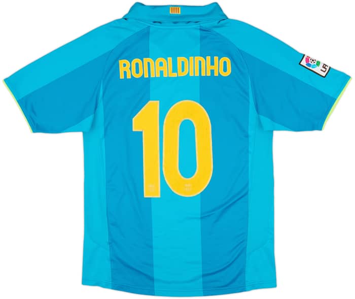 2007-09 Barcelona Away Shirt Ronaldinho #10 - 6/10 - (S)