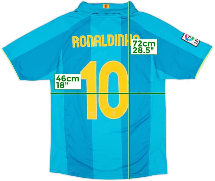 2007-09 Barcelona Away Shirt Ronaldinho #10 - 6/10 - (S)