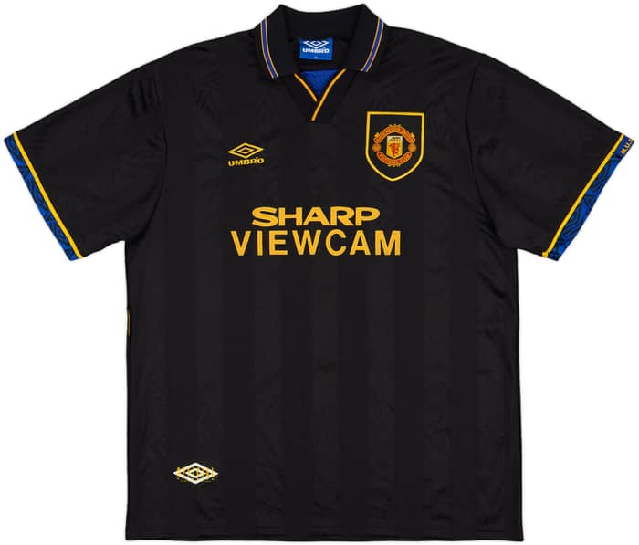 1993-95 Manchester United Away Shirt Cantona #7 - 8/10 - (XL)