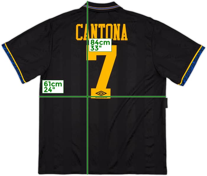 1993-95 Manchester United Away Shirt Cantona #7 - 8/10 - (XL)