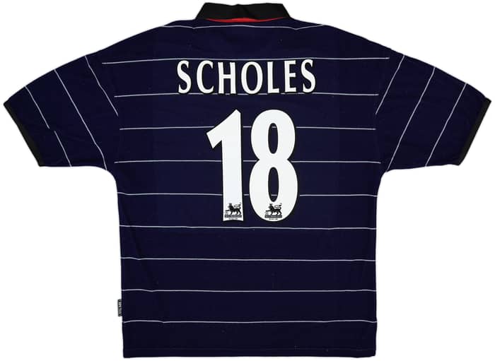 1999-00 Manchester United Away Shirt Scholes #18 - 8/10 - (L)